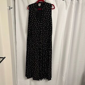 Anne Klein Black Floral Maxi Dress